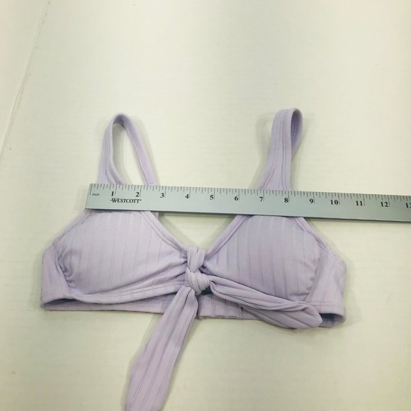 Xhilaration Womens Size XS Removable Pads Knot Front Bikini Swim Top Purple NWOT - Picture 7 of 11